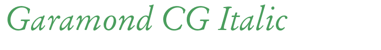 Garamond CG Italic